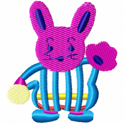 Rabbits Embroidery Design 7 Rabbits Embroidery Design 7